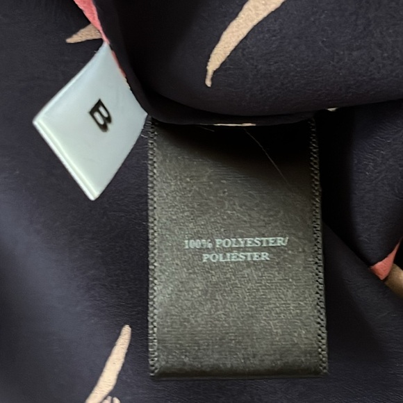 Ann Taylor Long Sleeve Blouse Navy Blue Print Size XS - Picture 4 of 5